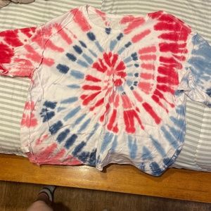 Tie dye cropped tee